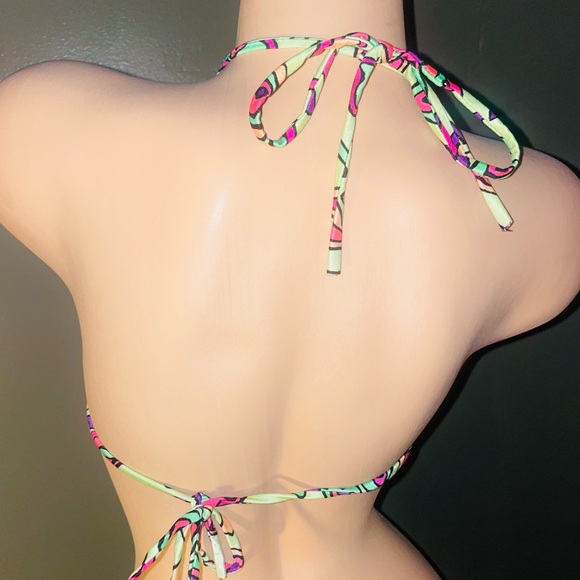 💕 SUPER SEXY PATTERNED STRIPPER STRING TOP — SIZE SMALL - Picture 7 of 8